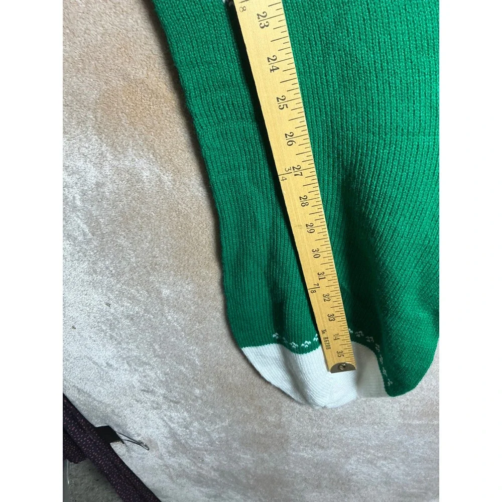 Christmas Stocking Jingle‎ Bells Jingle All The Way Red Green White Knit Bells